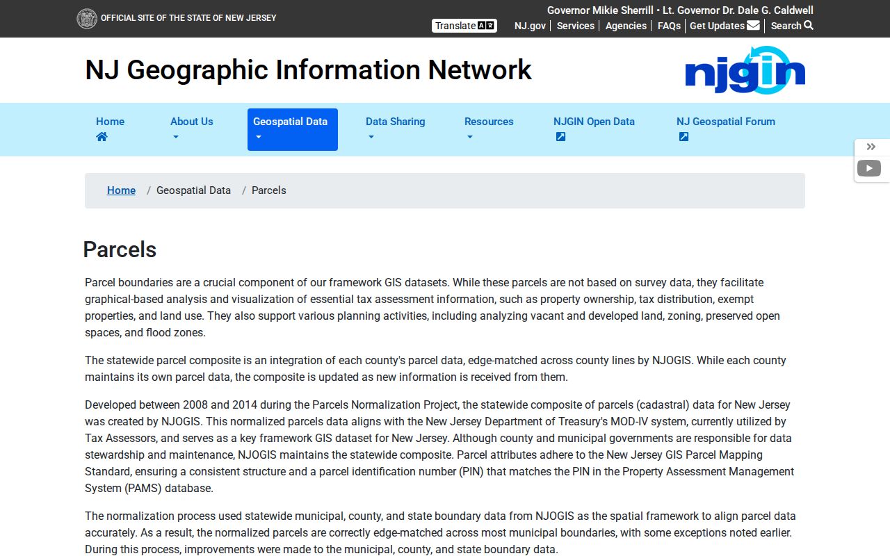 Burlington Township residents directory parcel-search guidance from NJGIN