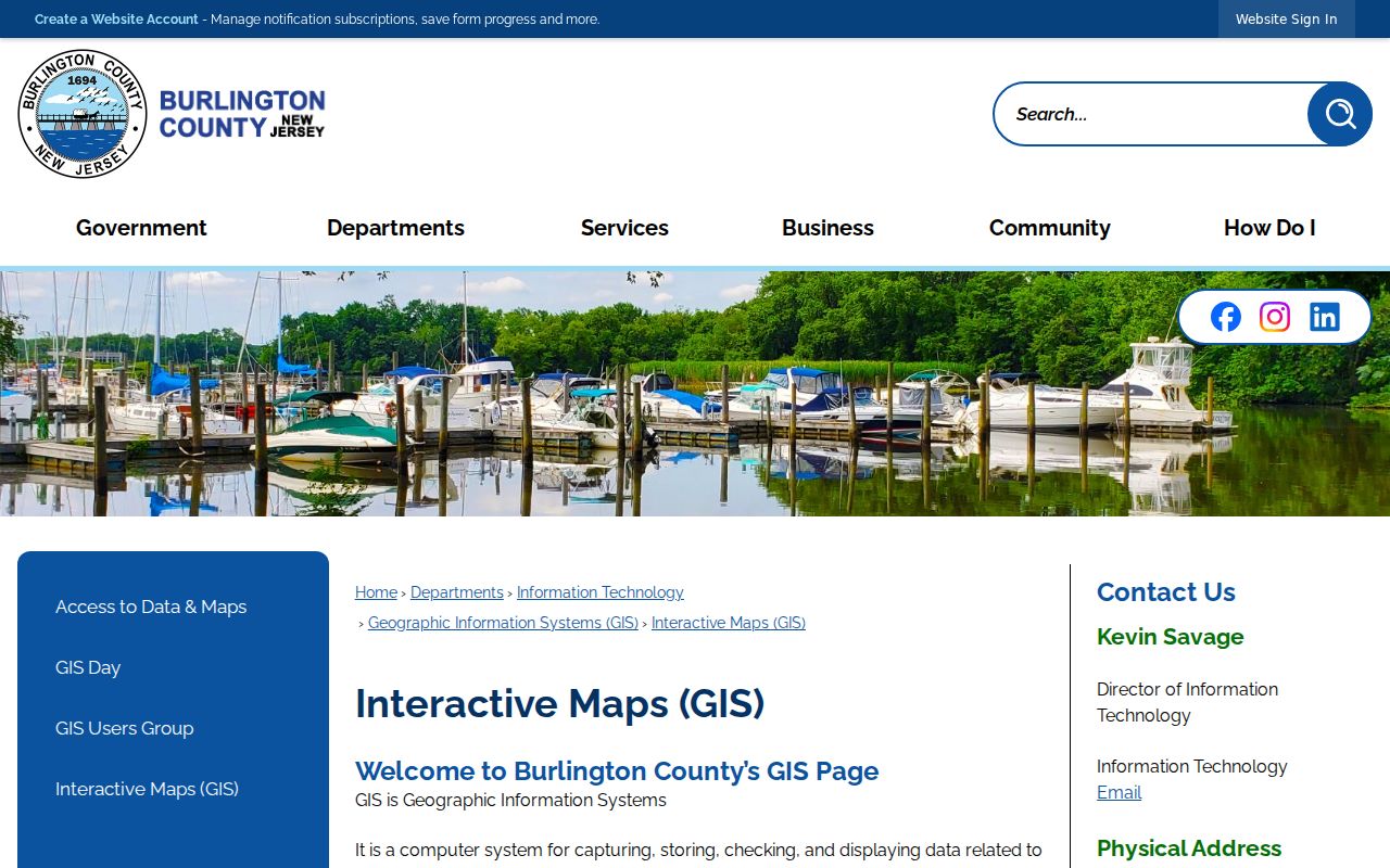 Burlington Township neighbors county GIS access status